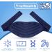 TruHealth Weighted Microwavable Heating Pad - FSA HSA Approved, Natural Flaxseed Fill, Soft Plush Cover for Moist Heat/Cooling - Back Wrap in Navy - Buy Online on GoSupps.com