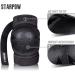 STARPOW Black Adults 3 in 1 Knee Pads, Elbow Pads, and Wrist Guards Set for Skateboarding, Roller Skating, Snowboarding - S/M/L Sizes Available - Buy Online on GoSupps.com