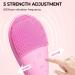 Face Cleansing Brush Mini Silicone Face Scrubber Ipx7 Waterproof Rechargeable for Deep Cleansing Exfoliating and Vibrating Massaging (Pink) - Buy Online on GoSupps.com