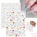 12 Sheets Flower Nail Stickers - Spring Floral Nail Decals & 3D Self-Adhesive Art Supplies for DIY Nail Decorations - Buy Online on GoSupps.com