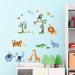 Decowall DW-1206 Wild Jungle Animals Wall Stickers for Kids - Peel and Stick Removable Decals for Nursery, Bedroom, Living Room - Buy Online on GoSupps.com