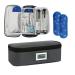 Insulin Cooler Travel case with Temperature Display Insulated Medication Diabetic Supplies Organizer Bag with 2 Ice Packs Portable Medical Cooler Bag for Insulin pens TSA Approved (Gray)