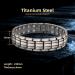 Jeroot Magnet Hard Band Men | Titanium Steel Magnetic Bracelet Healing | Ultra-Strength Adjustable 3500 Gauss Bracelet with Gift Box - Buy Online on GoSupps.com