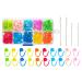 Stitch Markers Ortarco 120 PCS Crochet Stitch Markers with 4 PCS Large Eye Sewing Blunt Needles 3 Sizes for Knitting Sewing Stitching Weaving 10 Colors with Storage Case