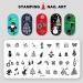Shop Premium Nail Art Plates for Women - DIY Stainless Steel Nail Stamp Designs Christmas Tree Nail Art & More! - Buy Online on GoSupps.com