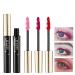 Pink Red Thrive Volume Liquid Mascara-3Pcs Pink Red Waterproof Smudge-proof Colored Mascara for Eyelashes Hypoallergenic Fast Dry Lashes Cosplay Party Stage Use Women Girl Makeup Gift-05#+06#+07#