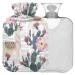 NAANLE hot water bottle with the cover cactus flower lama transparent hot water bottle 1l heat bottle for menstrual cramps pain relief handfoots heat and cold therapy
