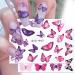 Butterfly Nail Stickers  Spring Summer Nail Art Water Decals Water Transfer Pink Purple Butterfly Nail Water Transfer Sticker Nail Decals Exquisite Design Nail Art Sticker Nail Decorations Nail Art Accessories 12 Sheets