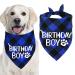 STMK Dog Birthday Bandana, Dog Birthday Boy Plaid Bandana Triangle Scarf for Medium Large Dog Birthday Supplies