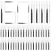 150 Pieces Brow Lamination Brush Micro Eyebrow Brush with Cap Eye Brow Brush Comb Eyebrow Spoolie Lash Lift Tools Lash Filler Eyelashes Extensions Eyebrows, Black and White (Black and White)