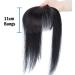 14inch Hair Toppers Human Hair with Bangs Hair Mono Base Top Piece for Women Clip in Real Remy Hair Extensions (#1 Jet Black) - Buy Online on GoSupps.com