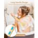 Gelibo Shower Brush - Soft & Stiff Natural Bristles, Long Wooden Handle, Double Sided Exfoliating Body Scrubber - Buy Online on GoSupps.com