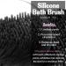 Silicone Body Scrubber - Premium Shower Exfoliator for Nourishing Cleanse | Lather-Boosting Bristles with No-Slip Handle - Body Scrubber for Men and Women (Black) - Buy Online on GoSupps.com
