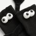 Couple Holding Hands Funny 3D Doll Socks - Mid-Tube Magnetic Suction Socks (Black) - Buy Online on GoSupps.com