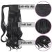 Shop 45cm Black Wavy Ponytail Clip-In Braid Extension - Realistic Hairpiece for Effortless Style - Buy Online on GoSupps.com