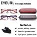 Eyeurl 2-Pack Anti-Blue Reading Glasses for Men & Women - Comfortable Vintage Style with Spring Hinges | Red & Purple 1.0X - Ideal for Computer Use - Buy Online on GoSupps.com