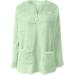 AMhomely Women's Plus Size Double Fleece Hooded Jumper - Soft Teddy Fleece with V-Neck, Pocket, and Casual Style - Lightweight Winter Lounge Top in Green - Size S - Buy Online on GoSupps.com