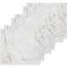 SUABO White Marble Gold Print Washcloths Set 6 - Absorbent & Quick Drying Fingertip Towels for Bathroom, Spa, Gym & Kitchen - Buy Online on GoSupps.com