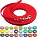 Bio -line drag line 12mm made of biothane - 3.0 m in red i dog linen without hand loop for small and large dogs - water -repellent leash 3.0 m red
