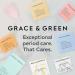 Grace & Green Cotton Day Sanitary Pads with Wings - 100% Organic Biodegradable Cotton - Individually Wrapped - Plastic-Free - 10x 10 Pads - Buy Online on GoSupps.com