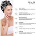 Super Absorbent Ink Brush Strokes Microfiber Hair Towel Wrap for Women 10x26 Inch Hair Turban with Button - Buy Online on GoSupps.com