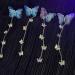 Bartosi Fabric Butterfly Hair Clips Set - Blue Tassel Hairpin Bobby Pins for Women & Girls - Buy Online on GoSupps.com