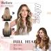 Easyouth 18 Ombre Clip in Human Hair Extensions - Dark Brown to Light Brown and Medium Blonde - 5Pcs, 70g Double Weft Clip - Natural Soft Hair - #3/8/22 - Buy Online on GoSupps.com
