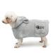 Ownpets Dog Stiring Rapid drying terry bathing towel absorbent dog bathrobe with Velcro fastener and adjustable body band thickening (XS | gray)
