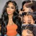 24 inch Body Wave 13x4 HD Lace Front Wigs Human Hair 180% Density Hd Lace Frontal Wigs for Black Women Brazilian Virgin Wigs Pre Plucked with Baby Hair Natural Color 24" Natural BW HD Wig