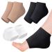 3 Pairs Gel Heel Protectors Padded Heel Socks Heel Support for Plantar Fasciitis Silicone Moisturizing Socks Ventilate Gel Socks for Open Toe Care Skin Cracked Heel Men Women