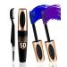 Blue Purple Waterproof Mascara for Eyelashes 5D Silk Fiber Liquid Lash Extensions Colored Mascara with Folding Eyelash Comb Brush Volumizing and Thick Smudge-proof Long Lasting Party Stage Use Blue+purple
