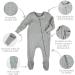 Ribbed Cotton Zip Up Baby Sleepsuit | 3-6 Months | Unisex Newborn Clothes in Velvet Mocha - Buy Online on GoSupps.com
