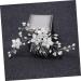 Beatifufu 1pc Bridal Hair Combs Floral Hair Comb Bridal Headpieces for Wedding Pearl Hair Pin Grey Lace Front Wigs Wedding Hair Comb Bridal Hair Pin Women Hair Combs Wedding Headpiece White - Buy Online on GoSupps.com