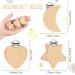 15-Piece Wood Pacifier Clips Set - DIY Beech Wooden Clip Holder for Teething Baby with Star, Heart, and Moon Designs - Buy Online on GoSupps.com