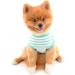 Buy Smalllee Lucky Store Summer Striped T-Shirt for Small & Medium Dogs - Stylish Sleeveless Tee for Yorkies Chihuahuas & Cats in L Green - Buy Online on GoSupps.com