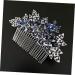 HAPINARY Dark Blue Hair Comb Floral Hair Comb Wedding Hair Accessories for Brides Bridal Rhinestone Headpieces Hair Accessory Bride Hair Comb Clip Flower Girl Headpiece - Buy Online on GoSupps.com