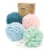 Spongentle Deep Cleansing Loofah Sponge, Pack of 4, Bath and Shower, Exfoliating Body Scrubber, Gorgeous Colors for Women and Men 1) Loofah Premium 60g (Pack of 4)