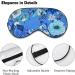 Breathable Sleep Mask for Men & Women | Blue Floral Eye Cover | Adjustable Light Blocking Eyeshade for Comfortable Night Sleeping & Naps - Buy Online on GoSupps.com