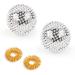 2 pieces Magnetic Acupressure Balls with 2 pieces of massage rings hand massage ball ABS massage ball small hand massager silver hand massage ball golden mini finger massage device.