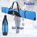 G GATRIAL Snow Padded Ski Bag for Air Travel - Blue-185 | Single Carry Case for Skis, Gear & Accessories - Buy Online on GoSupps.com