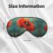 Poppy Flower Print Eye Mask - Ultra-Soft Light-Blocking for Comfort & Restful Sleep | International Shipping Available - Buy Online on GoSupps.com
