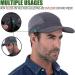 USHAKE Sun Cap Fishing Hat with Face Neck Cover Flap - Dark Grey - Buy Online on GoSupps.com