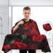 Bolaz Waterproof Barber Cape - Floral Red Rose Hair Cutting Cape for Men & Unisex | Multicolor One Size - Buy Online on GoSupps.com