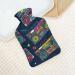 Hot Water Bottle with Lid - Radio Pattern Rubber Hot Water Bag for Pain Relief Cramps & Foot Warmer - Ideal for Hot and Cold Therapy - Buy Online on GoSupps.com