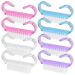 8 Pcs Nail Cleaning Brush with Handle Grip Fingernail Scrub Cleaning Brushes Manicure Dust Brush Pedicure Scrubbing Tool for Toes and Nails Home Garden Use