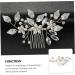 FRCOLOR Bridal Hair Accessories Bridal Headpieces for Wedding Hair Accessories for Prom Diamond Hair Accessories Silver Clips for Hair Wedding Pearls Hair Comb Floral Hair Clip Zinc Alloy - Buy Online on GoSupps.com