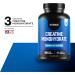 Creatine Monohydrate Capsules 3000mg - 180 Micronised Pure Unflavoured - Pre Workout Tablets for Men & Women - Vegan Keto Gluten-Free - Made in UK | 45 Servings - Buy Online on GoSupps.com