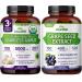 Zazzee Herbal Cardio Support Bundle | 50:1 Grape Seed Extract Capsules Plus USDA Organic Garlic Capsules | Non-GMO Vegan & ISO Lab Tested