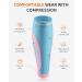 Cambivo Calf Bandage & Compression Socks for Men & Women - Sports Support Stockings for Running Football & Swelling Relief - S-M Blue/Pink - Buy Online on GoSupps.com