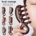 Buy Sandalwood Meridian Massage Comb - Five-Tooth Natural Scalp & Body Massage Tool | Acupressure Comb for Relaxation - Buy Online on GoSupps.com